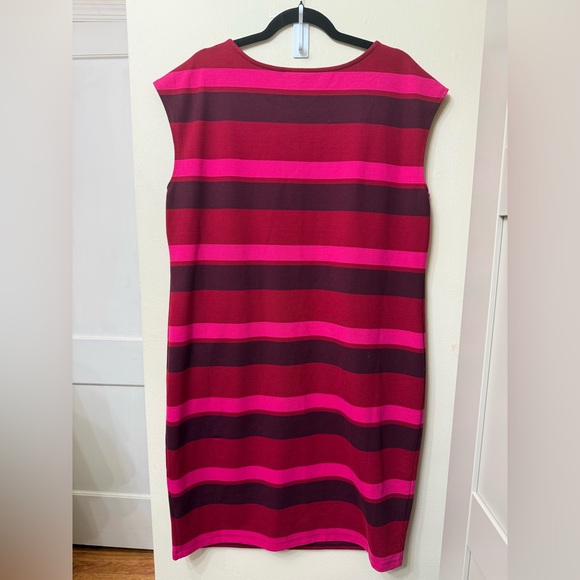 Louis Dell'Olio / L-XL / Jersey Dress / Stripe / Colorful / Pockets / Y2K / Pink - Picture 3 of 6